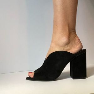 Nordstrom BP Mules Women's Toni Heeled Black Suede 5.5